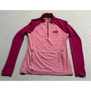 Adidas ASU Arizona State University Quarter Zip Pullover Maroon Womens M? *Read